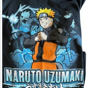 Naruto Character Black T-shirt Mens XL